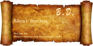 Bácsi Dorina névjegykártya
