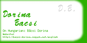 dorina bacsi business card